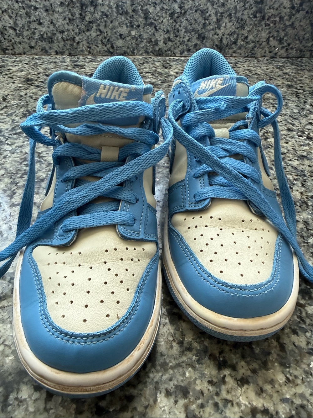 Nike Kids Blue and White Low-Top Sneakers